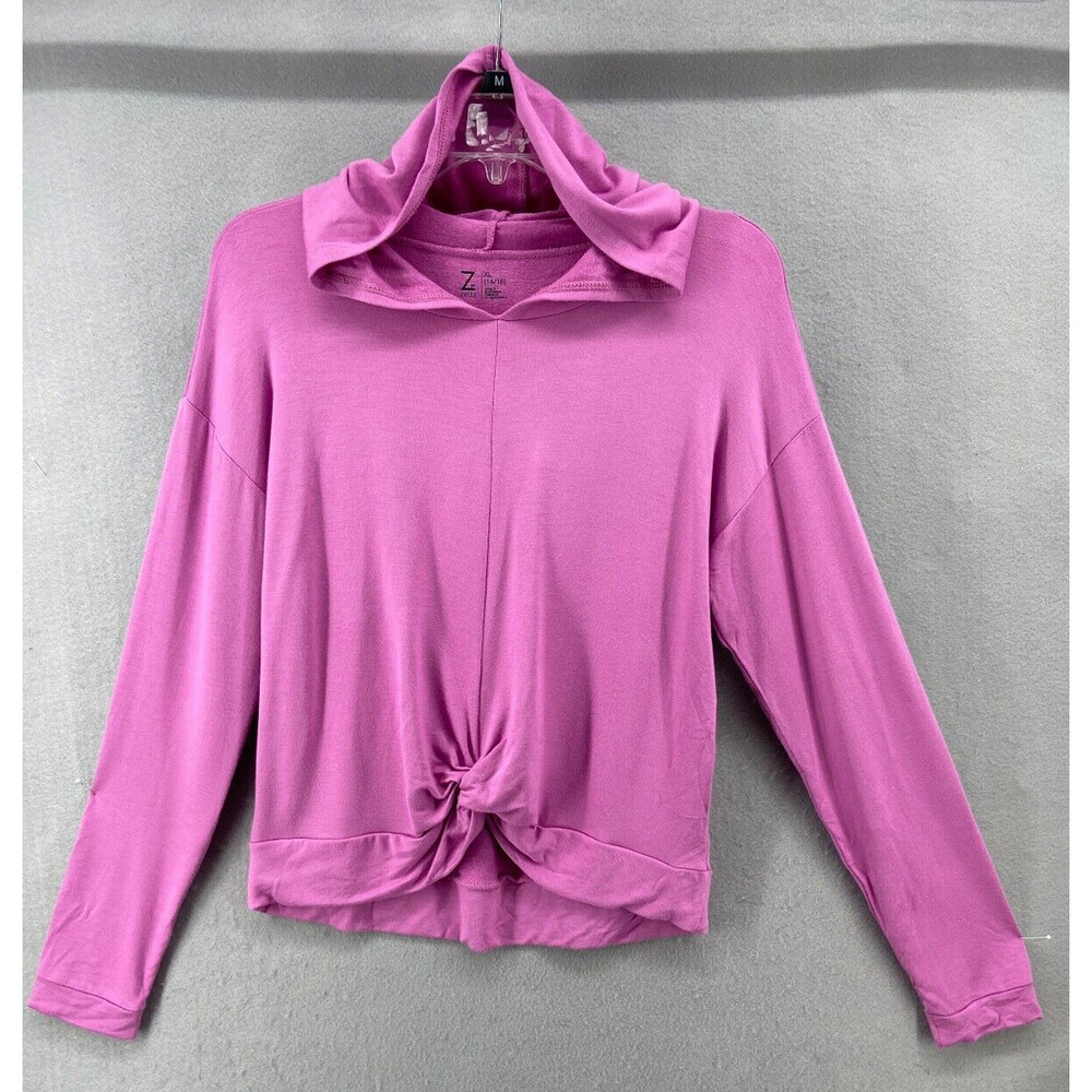 Z by Zella Hoodie Girls Sz XL 14 16 Long Sleeve Front Wrap Pink Pullover NWT